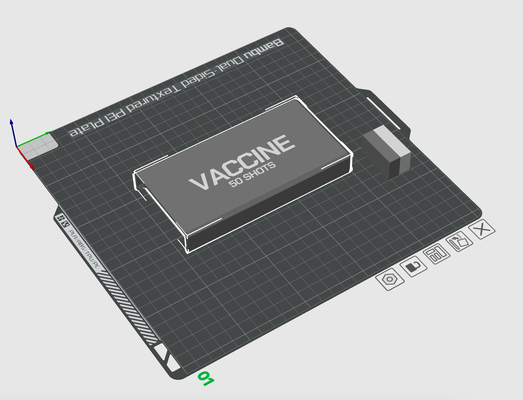 vaccino 50 colpi coperchio munizioni scatola by ildarcheg utensili organizzatori 3d print model - Mito3D