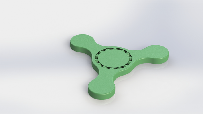 totalmente imprimível inquietação spinner 3 lóbulos by cal festa brinquedos jogos fidget spinners brinquedo agitação rolamento 3d print model - Mito3D