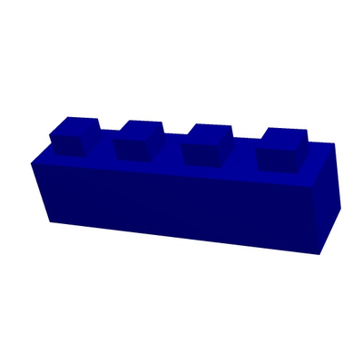 vástago bloquear 4 4x4 1 by geometría estructural educación matemáticas juguete construcción 3d print model - Mito3D