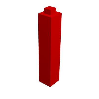 vástago bloquear v4 4x5 1 recomendado z axis ajuste 43 17mm by geometría estructural educación matemáticas juguete construcción 3d print model - Mito3D