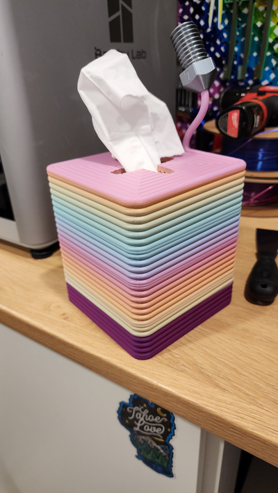 tissueception tissue box holder remixed by serge larondelle household decor tissuebox tissueboxcover 3d print model - Mito3D