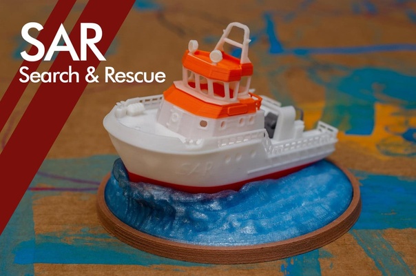 sar arama kurtarmak by vandragon hobi kendin yap araçlar banyo küvet tezgah tekne tekneler çocuklar sandal yüzer eğlence şişme gemi oyuncak su 3d print model - Mito3D