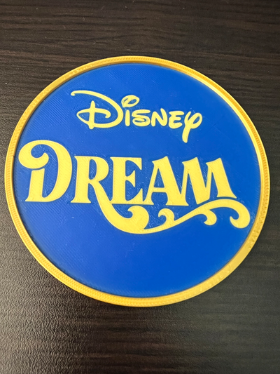 disney dream coaster by dcprint art signs & logos cruise 3d print model - Mito3D