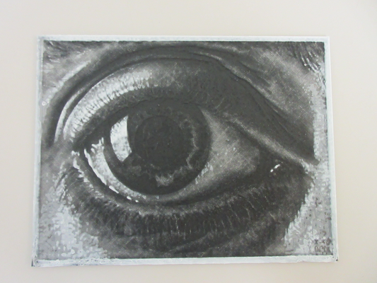 eye by escher - hueforge 4thlinerebel art models drawing 3d print model - Mito3D