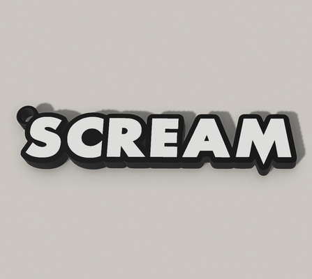 scream keychain by polyzone3d fashion models horror 3d print model - Mito3D