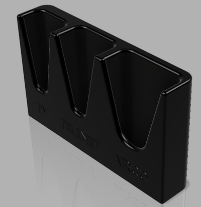 fernbedienung veranstalter by 3d works haushalt haus modelle mauer montieren 3d print model - Mito3D