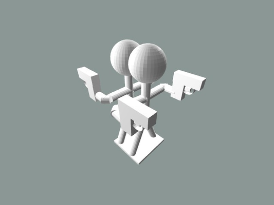 gewehr bros by abonnieren kunst skulpturen cool stickman 3d print model - Mito3D