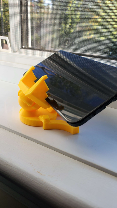 telefon halter unterstützung höchst einstellbar no 30 gramm by gelbes küken werkzeuge gadgets telefonhalter smartphone stand dock 3d print model - Mito3D