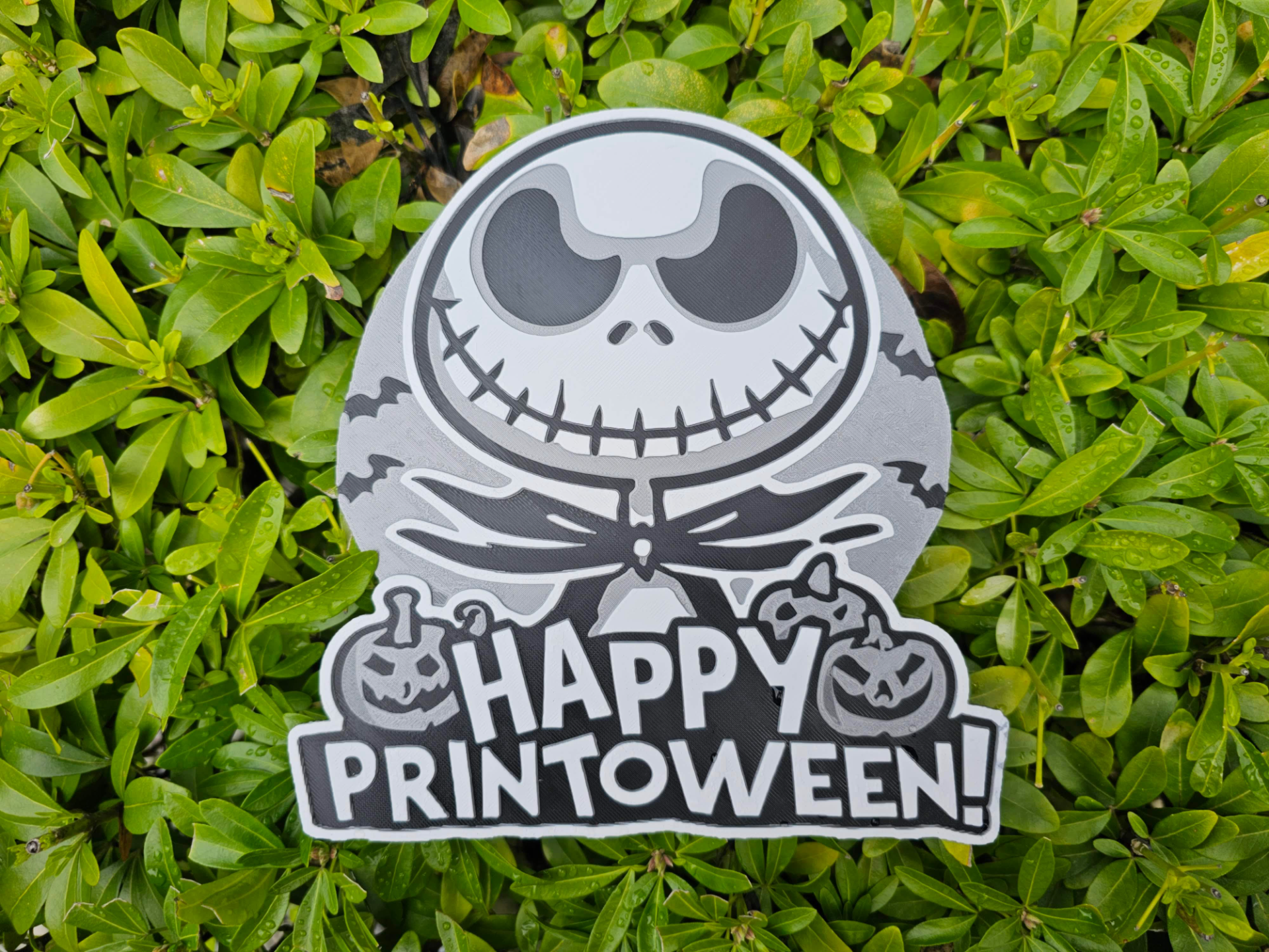 albtraum weihnachten inspiriert glücklich abonnieren jack skellington halloween by chris pirillo kunst 2d nightmarebeforechristmas nbc skelett grusel schreck schrecken unheimlich gruslig 3d dekor ai ideogramm disney hutschmiede verfolgt ventilator 3D print model - Mito3D