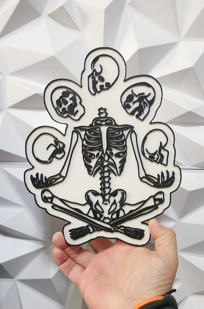 hokkabazlık kafatasları by williams endüstriler sanat 2d duvar dekor cadılar bayramı dekorasyonlar 2023 halloweendecor kutsal dekorasyon kafatası iskelet hile or tedavi etmek yuh korkutucu korku 3d print model - Mito3D