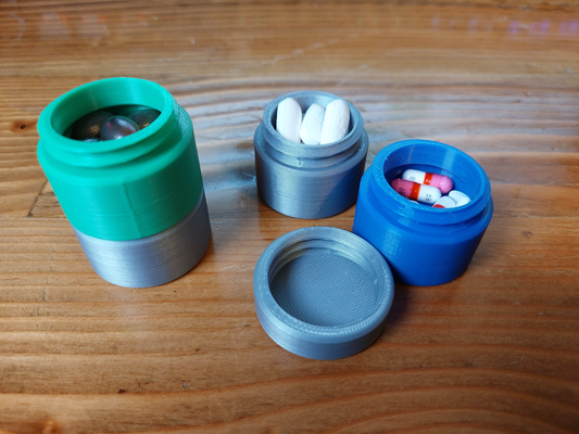empilhável rosca xícaras by sdk 3ds casa modelos organizadores medicamento caixas empilháveis tampas organizador 3d print model - Mito3D