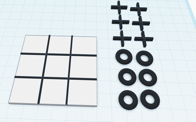 tic tac toe by feds toys & games board 3d print model - Mito3D