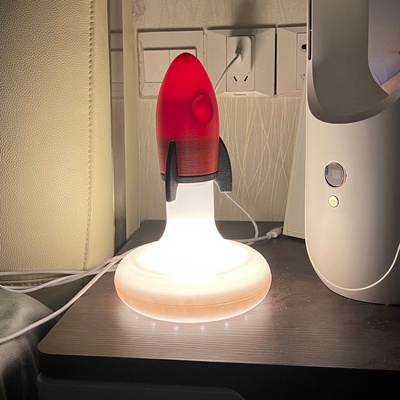 by household house models decorativelamp lamp ledlight nightlight ornaments rocket rocketship spaceship 3d print model - Mito3D