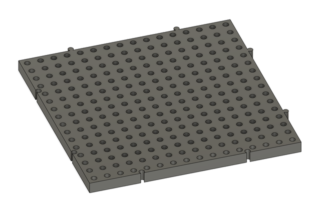 werkzeugraster kompatibel 6x6 peg tafel by regulat0r werkzeuge veranstalter werkzeug gitter 3d print model - Mito3D