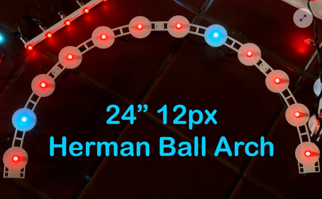 herman balle cambre vite impression pixel nœud vacances by brad ménage décor ws2811 lumière noël lumières décoration led 3d print model - Mito3D