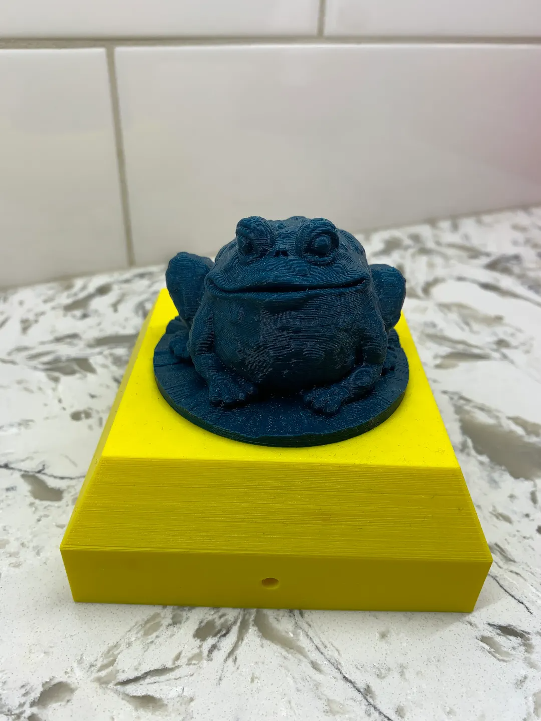 frog fence post cap 4x4 by bd 3d printing household garden fencepost 3D print model - Mito3D