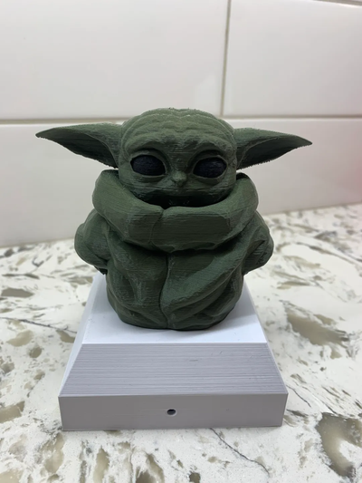 baby toda fence post cap 4x4 by bd 3d printing household garden fencepost yoda 3d print model - Mito3D