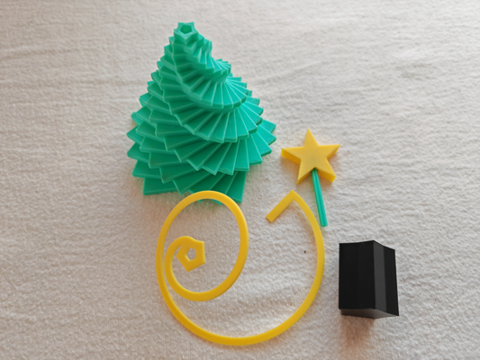 spirale natale albero by raccolta condivisa johnnyd utensili gadget stella multicolore 3d print model - Mito3D