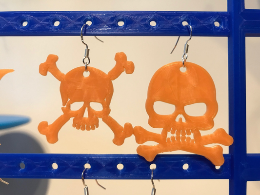cranio orecchini by brithawkes moda orecchino gioielleria divertimento halloween 3d print model - Mito3D