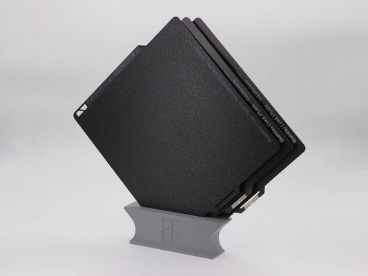 compact bambu lab plate holder by giuseppefinizia 3d printer accessories build storage organizer 3d print model - Mito3D