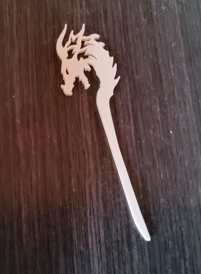 dragon hair pin by mimi home decoration fashion models 3d print model - Mito3D