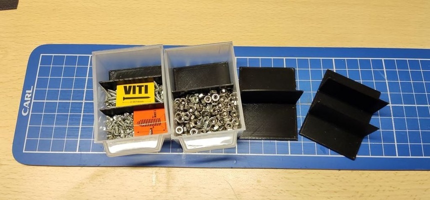 diviseurs cassette petites pièces by scigola loisir diy chose universelle tiroirs 3d print model - Mito3D