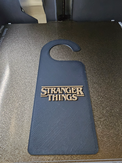 stranger door hanger by geeklabs art signs & logos strangerthings st doorhanger fun 3d print model - Mito3D