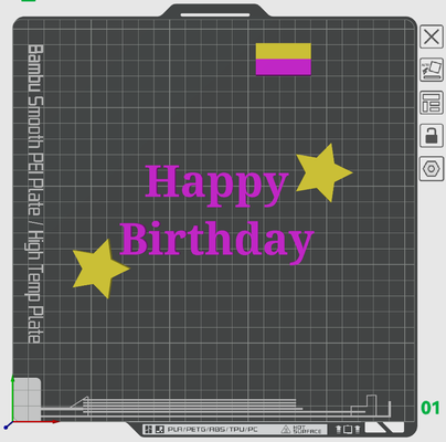 mutlu doğum günü by luc1f3r sanat 2d iyi doğdun 3d print model - Mito3D