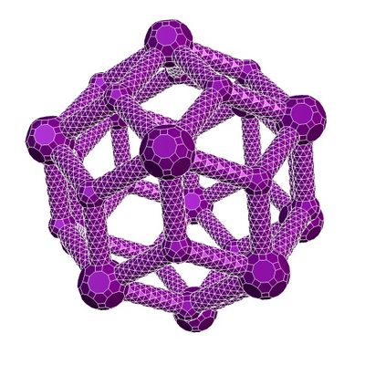 stewart rhombic triacontahedron 1 by structuralgeometry education mathematics math geometry polyhedra toroid stem 3d print model - Mito3D