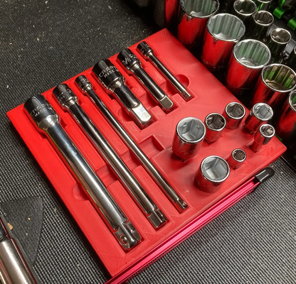 artigiano sae presa adattatore vassoio by nleskiw utensili organizzatori socketholder chiave tubo 3d print model - Mito3D