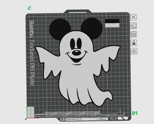 halloween mickey mouse ghost by rockman art 2d clubhouse 2023 3d print model - Mito3D