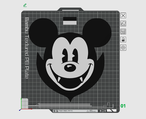 halloween mickey mouse vampire by rockman art 2d 2023 3d print model - Mito3D