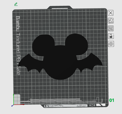 halloween mickey mouse bat by rockman art 2d 2023 ears 3d print model - Mito3D