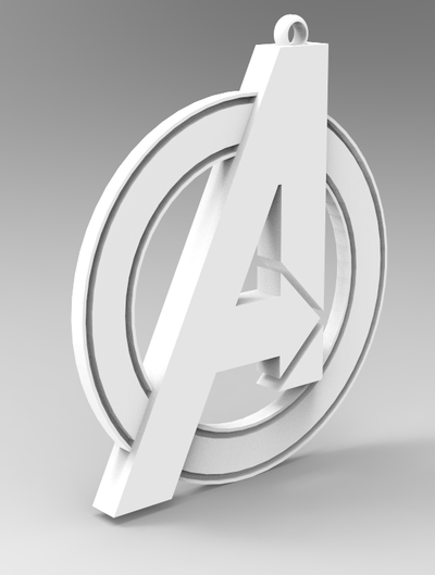 avengers logo keychain by tsitsi art signs & logos marvel avenger comic avenger's 3d print model - Mito3D