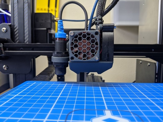 red squirrel compact fan housing - ender 3 pro 5015 reymix remixed by partialrobot 3d printer parts 5015blower 5015fanduct crealityender3 ender3 ender3pro fanduct 3d print model - Mito3D