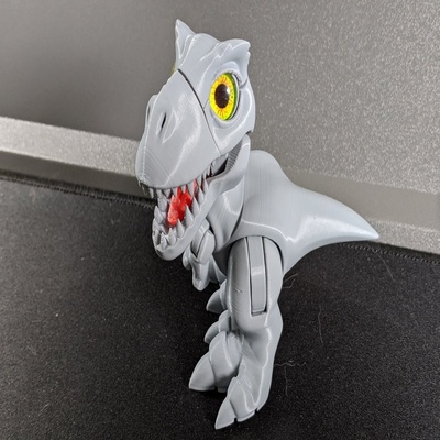 nimet küçük t rex göz yükselt yeniden düzenleme karıştırılmış by kısmi robot minyatürler hayvanlar tinyt 3d print model - Mito3D