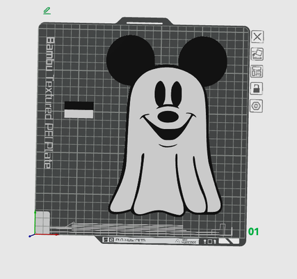 halloween mickey mouse ghost by rockman art 2d 2023 3d print model - Mito3D