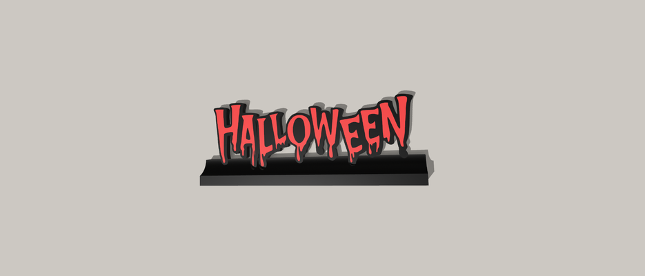 halloween stand by dcprint art signs & logos logo 3d print model - Mito3D