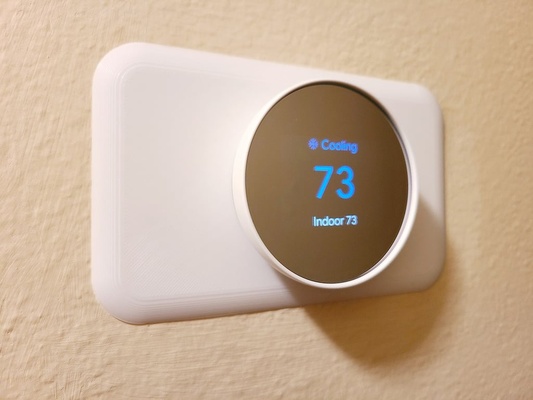 google nido termostato trim piatto by teste domestico casa modelli googlenest googletermostato 3d print model - Mito3D
