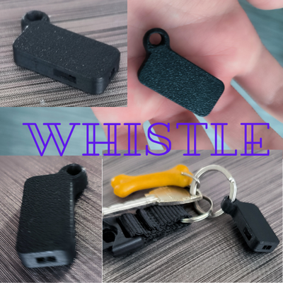 whistle keychain by matske tools gadgets accessory 3d print model - Mito3D