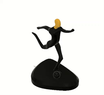 fußball athlet minimalistisch quadrat by schwarz jack miniaturen sport 3d print model - Mito3D