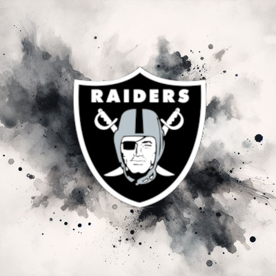 nfl raiders logo b&w - hueforge 3 color filament painting by swiger3d art 2d hue forge hueforged paint nfllogo wall 3d print model - Mito3D