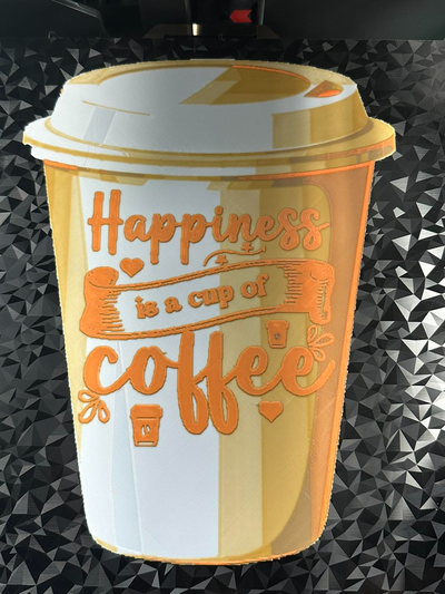 hue forge - happiness is a cup of coffee by scubapauly art 2d 3d print model - Mito3D