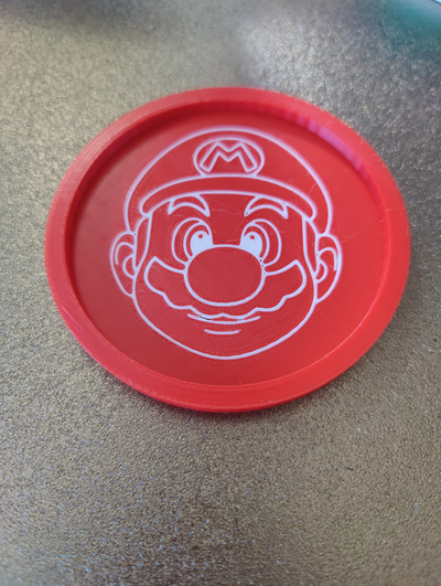 3 red white mario coasters by uncle joeys creations household decor super coaster 3d print model - Mito3D
