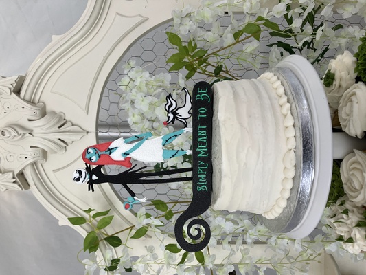nightmare christmas cake topper by montminy art models wedding nightmarebeforechristmas caketopper weddingcake 3d print model - Mito3D