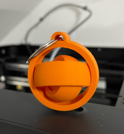 inquietação chaveiro by 3d arte modelos acessório brinquedo giroscópio impressão in colocar fácil diversão velozes moda acessórios 3d print model - Mito3D