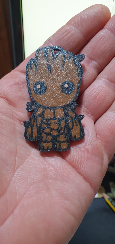 multicolored groot keychain by p4mp3r072 fashion models 3d print model - Mito3D