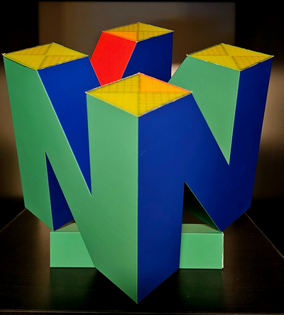 n64 logo corretta colore modello by toxicdoom89 arte segni loghi nintendo 64 3d print model - Mito3D