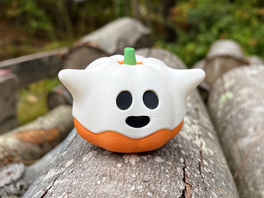 ghost pumpkin by overture filament toys & games characters halloween supportfree 3d print model - Mito3D
