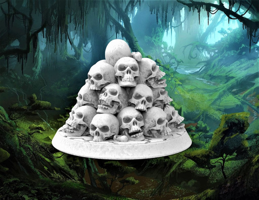 pilha of crânio by linha organizar arte esculturas gótico design casa decoração rocha estante decorações 3d print model - Mito3D